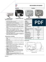Ficha Tecnica Secador de Manos Cod-E05