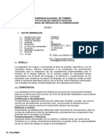 Lengua I Ciencia de La Comunicación