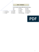 Test Yourself: I. Choose The Word Whose Main Stress Pattern Is Placed Differently From The Others