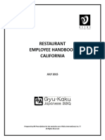 2015 California Restaurant Employee Handbook