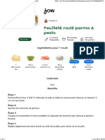 Jow - Imprimer Recette Feuilleté Roulé Parma & Pesto