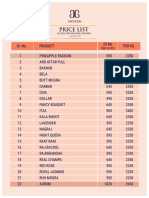 Price List New 25 ML & Per KG NOV21