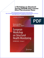 Full Ebook of European Workshop On Structural Health Monitoring Ewshm 2022 Volume 1 1St Edition Piervincenzo Rizzo Online PDF All Chapter