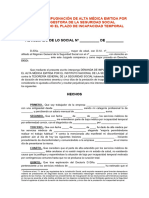 Demanda de Impugnación de Alta Médica Emitida Por Entidad Gestora de La Seguridad Social Transcurrido El Plazo de Incapacidad Temporal