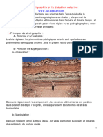 La Stratigraphie Et La Datation Relative: Principes de Stratigraphie: A-Principe D'actualisme