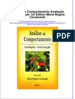 Full Download Analise Do Comportamento Avaliacao E Intervencao 1St Edition Maria Regina Cavalcante Online Full Chapter PDF