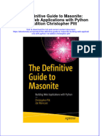 Full Ebook of The Definitive Guide To Masonite Building Web Applications With Python 1St Edition Christopher Pitt Online PDF All Chapter