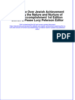 The Debate Over Jewish Achievement Exploring The Nature and Nurture of Human Accomplishment 1st Edition Steven L Pease Lucy Peterson Editor