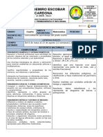 Plan de Aula Matematica II Periodo Grado Cuarto