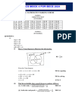 4TH Mock Maths Marking Scheme