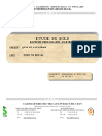 Etude de Sols: Rapport Preliminaire: Partie Ii