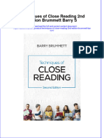 Full Ebook of Techniques of Close Reading 2Nd Edition Brummett Barry S Online PDF All Chapter