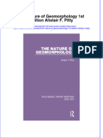 Full Ebook of The Nature of Geomorphology 1St Edition Alistair F Pitty Online PDF All Chapter