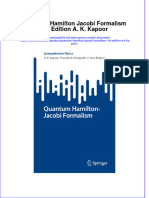 Full Ebook of Quantum Hamilton Jacobi Formalism 1St Edition A K Kapoor Online PDF All Chapter