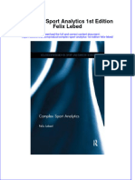 Full Ebook of Complex Sport Analytics 1St Edition Felix Lebed Online PDF All Chapter