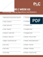 Class6 Technology Coding Algorithms and Robotics Worksheet