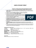 Sample Resume Format: Overview