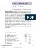 Introduction To Customs Duty