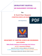 Dbms Lab Manual