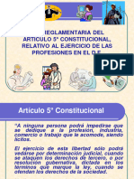 Ley General de Profesiones, Art 5