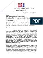 2da Carta Notarial de Requerimiento de Pago de Deuda Tractor Parts