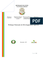 Politique Nationale de Developpement Agricole Pnda