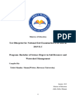 Exit Exam Blue Print SRWM