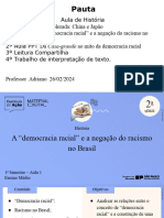 A "Democracia Racial" e A Negação Do Racismo No Brasil Pauta