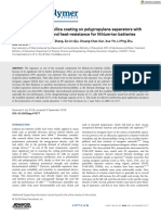 J of Applied Polymer Sci - 2018 - Yuan - Polyphenols Assisted Silica Coating On Polypropylene Separators With Improved