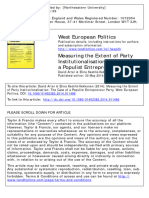 West European Politics: To Cite This Article: David Arter & Elina Kestilä-Kekkonen (2014) : Measuring The Extent