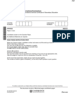 June 2015 (v1) QP - Paper 2 CIE Physics IGCSE