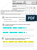 Bilan Ortho Évaluation P4