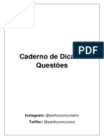 Caderno de Dicas e Questões - PartiuConcurseiro