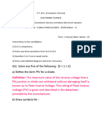 BCS Electronics-I Sem 1 2019 Paper Answers