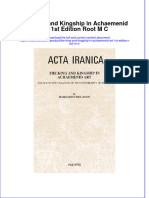 Full Ebook of The King and Kingship in Achaemenid Art 1St Edition Root M C Online PDF All Chapter