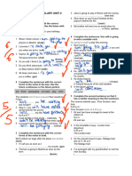 Grammar and Vocabulary Revision Unit 2