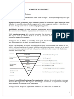 Notes On Strategic Management