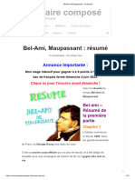 Bel Ami de Maupassant - Le Résumé