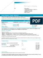 Your Luxair E-Ticket Receipt