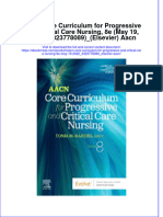 Aacn Core Curriculum For Progressive and Critical Care Nursing 8E May 19 2022 - 0323778089 - Elsevier Aacn Full Chapter PDF