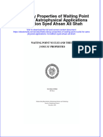 Beta Decay Properties of Waiting Point Nuclei For Astrophysical Applications 1st Edition Syed Ahsan Ali Shah