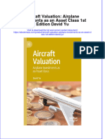 Aircraft Valuation Airplane Investments As An Asset Class 1St Edition David Yu Full Chapter PDF