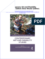 Full Download Contemporary Art and Disability Studies 1St Edition Alice Wexler Editor Ebook Online Full Chapter PDF