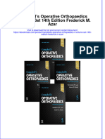 Campbells Operative Orthopaedics 4 Volume Set 14Th Edition Frederick M Azar Full Chapter PDF