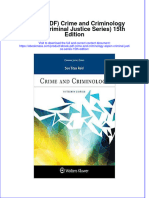 (Download PDF) Crime and Criminology Aspen Criminal Justice Series 15Th Edition Full Chapter PDF