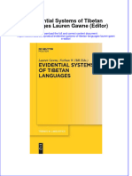 (Download PDF) Evidential Systems of Tibetan Languages Lauren Gawne Editor Full Chapter PDF