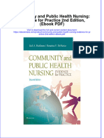 (Download PDF) Community and Public Health Nursing Evidence For Practice 2Nd Edition PDF Full Chapter PDF