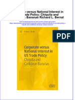 Corporate Versus National Interest in Us Trade Policy Chiquita and Caribbean Bananas Richard L Bernal Full Chapter PDF