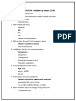 KAUH Residency Exam 2020