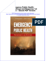 Emergency Public Health Preparedness and Response 1St Edition Version Full Chapter PDF